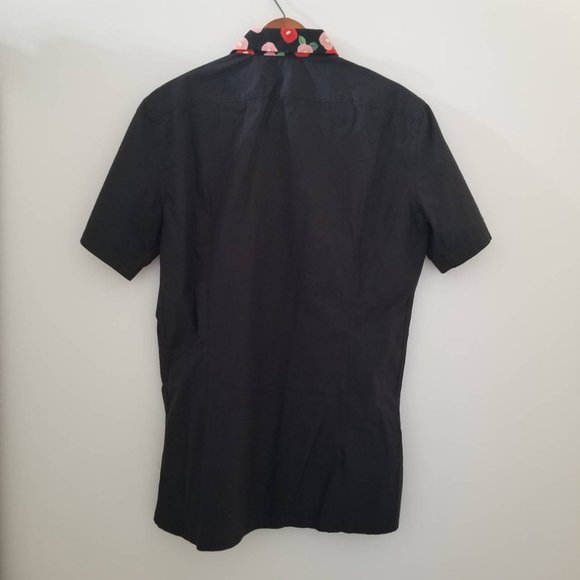 Raf Simons Floral Collar Shirt Size 46 Designer Preowned Collectible - Picture 3 of 7